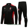 AC Milan Trenings Collegegenser Set 22-23 Kvart-Zip Svart - Herre